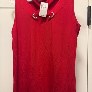 Red Sleeveless Top